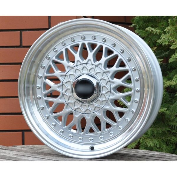 cerchi in lega replica BBS silver da 13" in 4/100 ET 25 - immagine 3