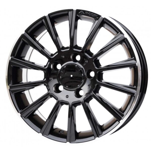 cerchi in lega replica mercedes gloss black lip diamond da 15" in 5/112 ET 44