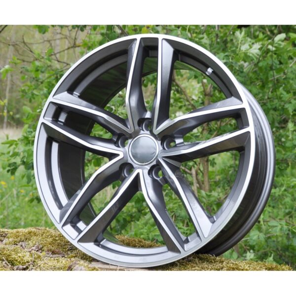 cerchi in lega replica antracite diamantato da 16" in 5/100 ET 34 - immagine 2