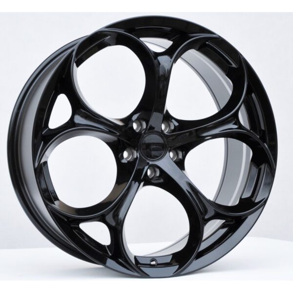 cerchi in lega replica Alfa Romeo gloss black da 17" in 5/110 ET 32 - immagine 3