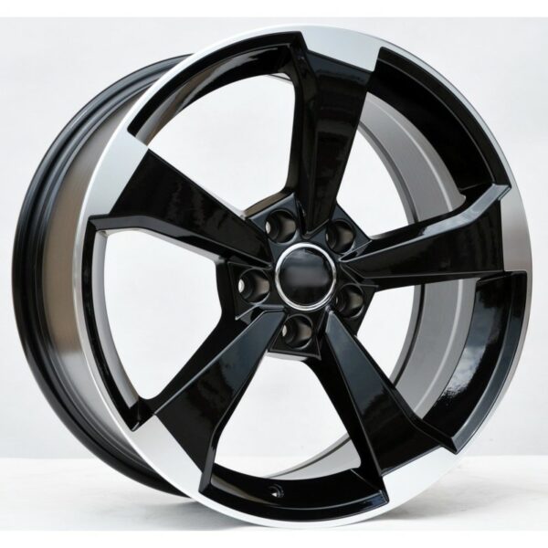 cerchi in lega replica audi modello new rotor black diamond da 17″ in 5/112 ET 40 - immagine 2