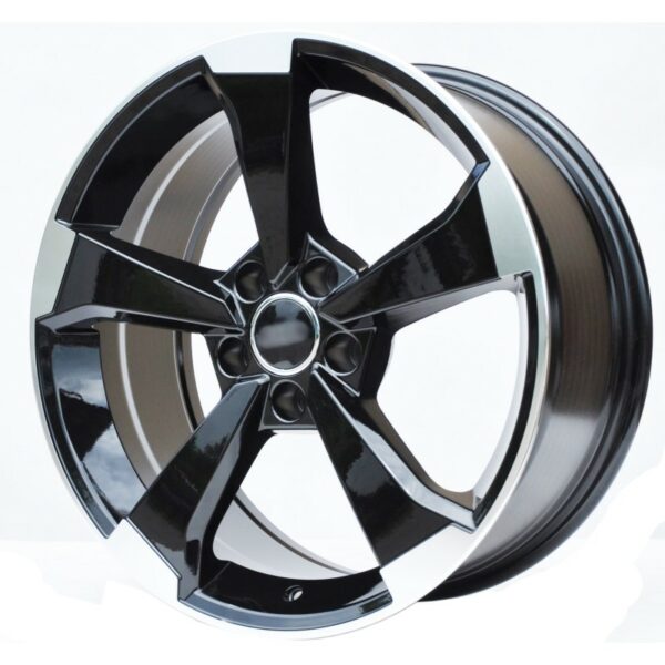 cerchi in lega replica audi modello new rotor black diamond da 17″ in 5/112 ET 40 - immagine 4