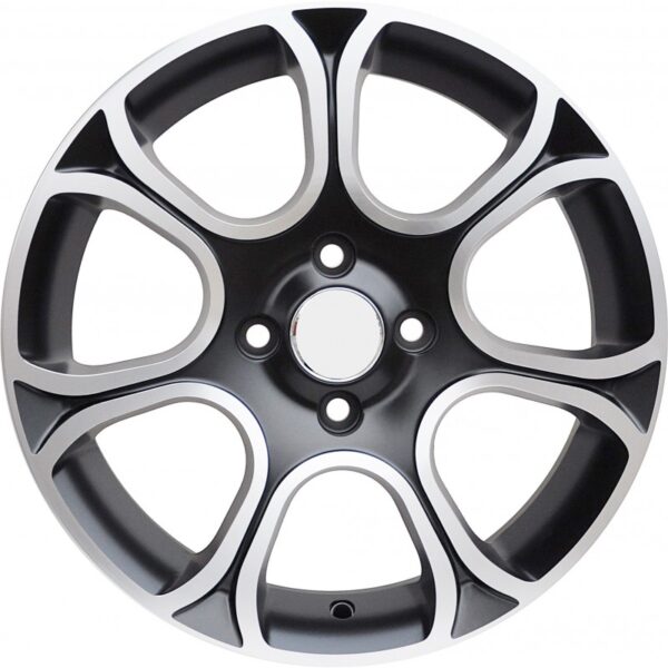 cerchi in lega replica FIAT black diamond da 15″ in 4/98 ET 35