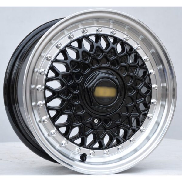 cerchi in lega replica BBS gloss black da 13" in 4/100 ET 30 - immagine 3