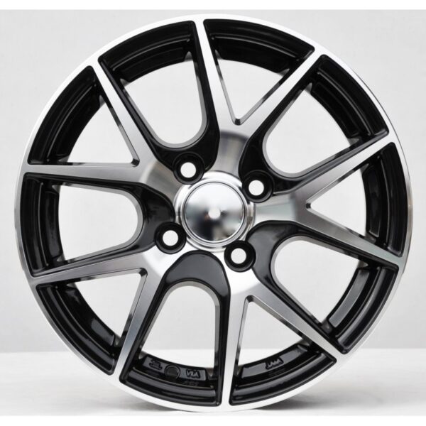 cerchi in lega replica black diamond da 14″ in 4/100 ET 43 - immagine 2
