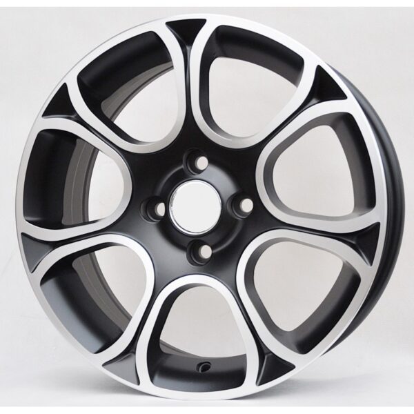 cerchi in lega replica FIAT black diamond da 15″ in 4/98 ET 35 - immagine 3