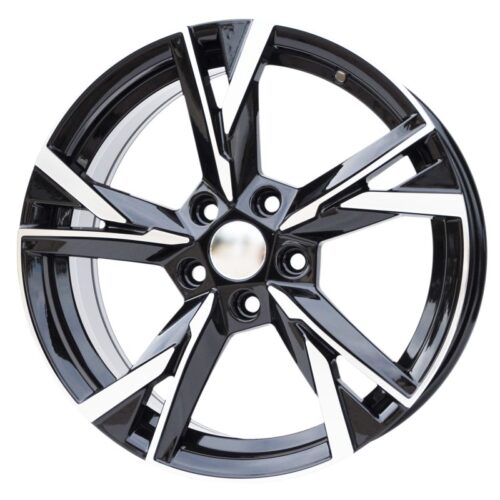 cerchi in lega replica SKODA black diamond da 16″ in 5/112 ET 46