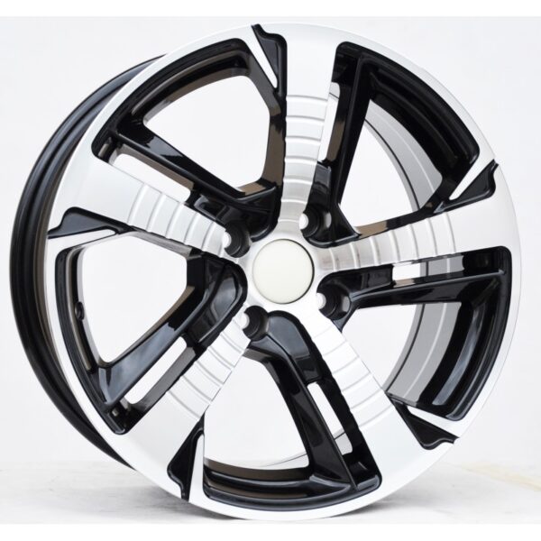 cerchi in lega replica PEUGEOT black diamond da 16″ in 4/108 ET 25 - immagine 3