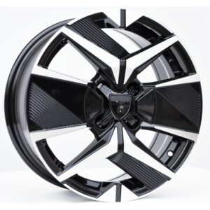 cerchi in lega replica Peugeot black diamond da 16" in 4/108 ET 32