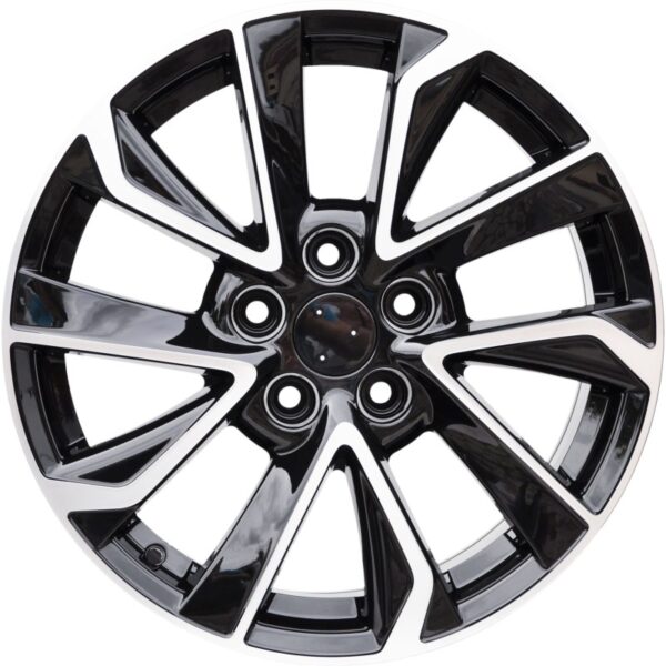cerchi in lega replica TOYOTA black diamond da 16″ in 5/100 ET 39