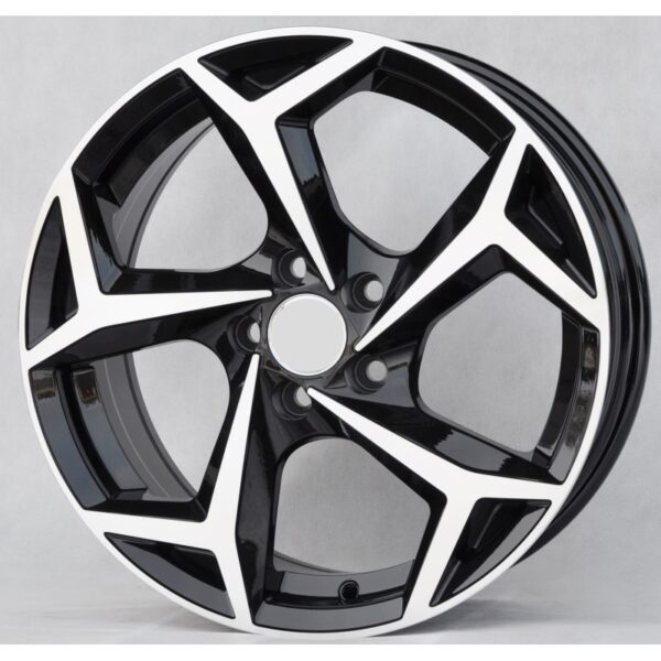 cerchi in lega replica POLO modello Bonneville black diamond da 16" in 5/100 ET 45 - immagine 4