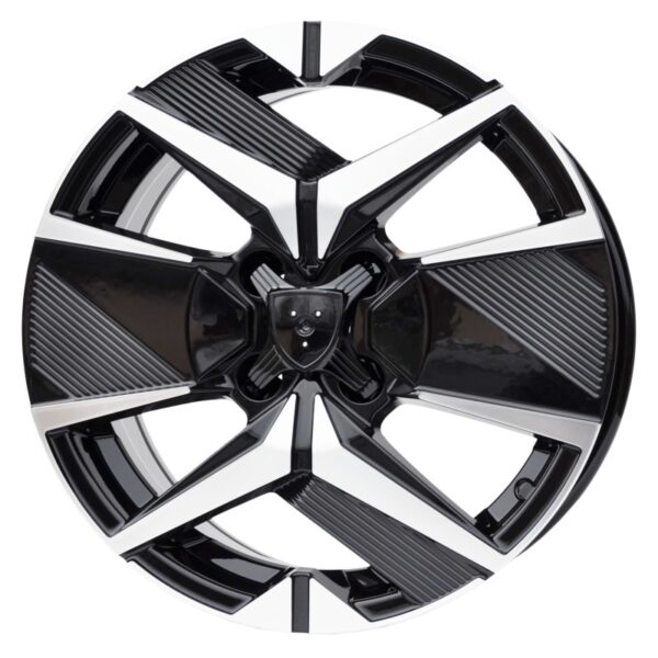 cerchi in lega replica Peugeot black diamond da 16" in 4/108 ET 32 - immagine 2