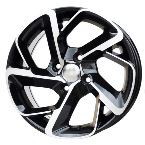 cerchi in lega replica PEUGEOT black diamond da 16″ in 4/108 ET 25
