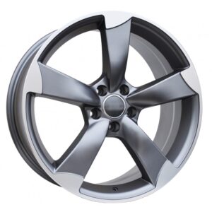 cerchi in lega replica AUDI modello rotor antracite diamantato da 16" in 5/100 ET 36
