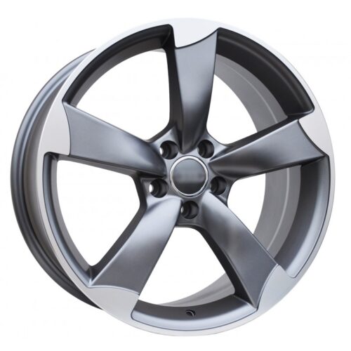 cerchi in lega replica AUDI modello rotor antracite diamantato da 16″ in 5/100 ET 36