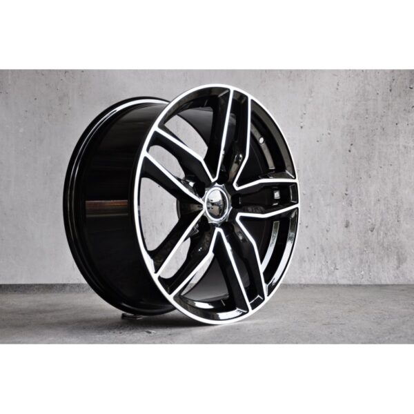 cerchi in lega replica AUDI black diamond da 16" in 5/100 ET 34 - immagine 2