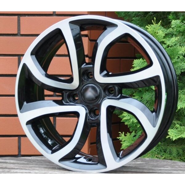 cerchi in lega replica RENAULT black diamond da 16″ in 4/108 ET 26 - immagine 3