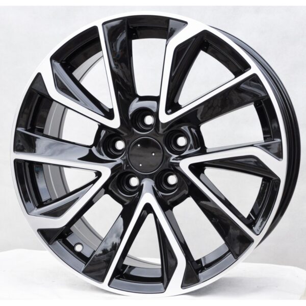 cerchi in lega replica TOYOTA black diamond da 16″ in 5/100 ET 39 - immagine 2