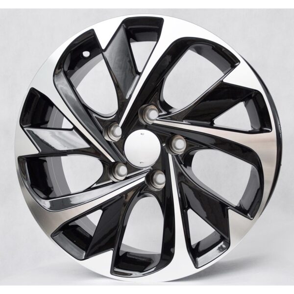 cerchi in lega replica TOYOTA black diamond da 16" in 5/100 ET 40 - immagine 2