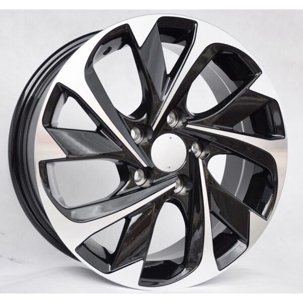 cerchi in lega replica TOYOTA black diamond da 16" in 5/100 ET 40 - immagine 4