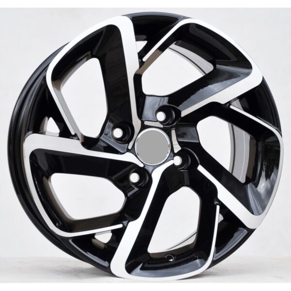 cerchi in lega replica PEUGEOT black diamond da 16″ in 4/108 ET 25 - immagine 3
