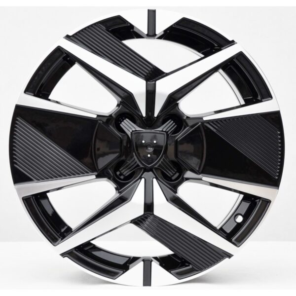 cerchi in lega replica Peugeot black diamond da 16" in 4/108 ET 32 - immagine 3