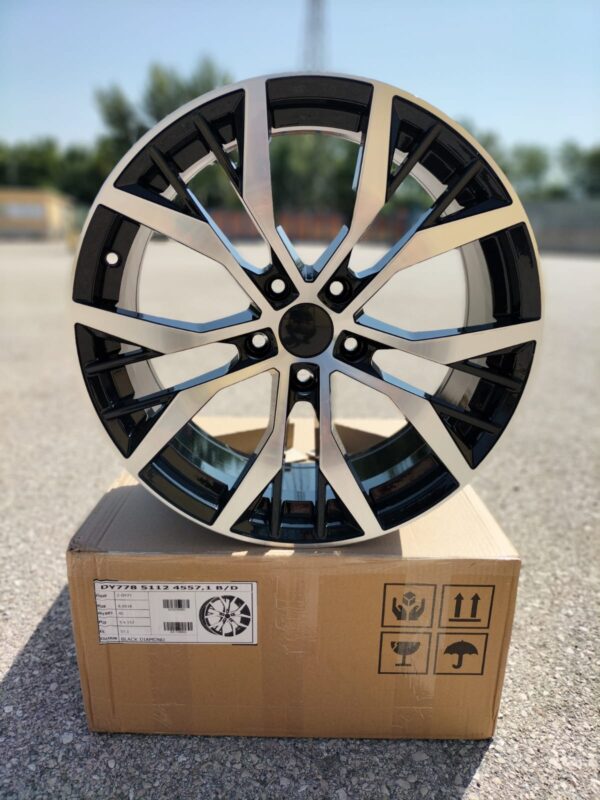 cerchi in lega replica POLO modello Santiago black diamond da 16" in 5/100 ET 45 - immagine 4