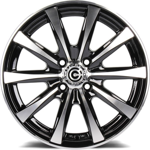cerchi in lega Carbonado Raven black front polished 14" 4x100 canale 6 ET 35 - immagine 2
