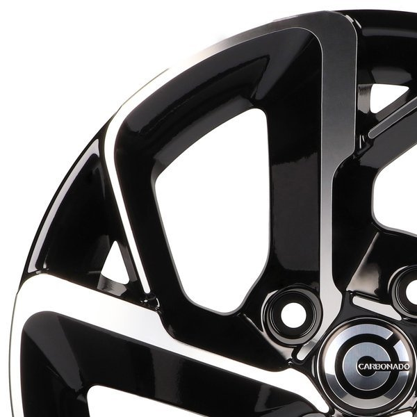 cerchi in lega Carbonado Nantes black front polished 15" 4x108 canale 6,5 ET 25 - immagine 3