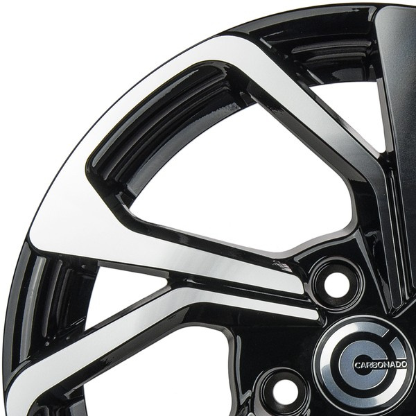 cerchi in lega Carbonado Swift black front polished 15″ 4×100 canale 6,5 ET 35 - immagine 3