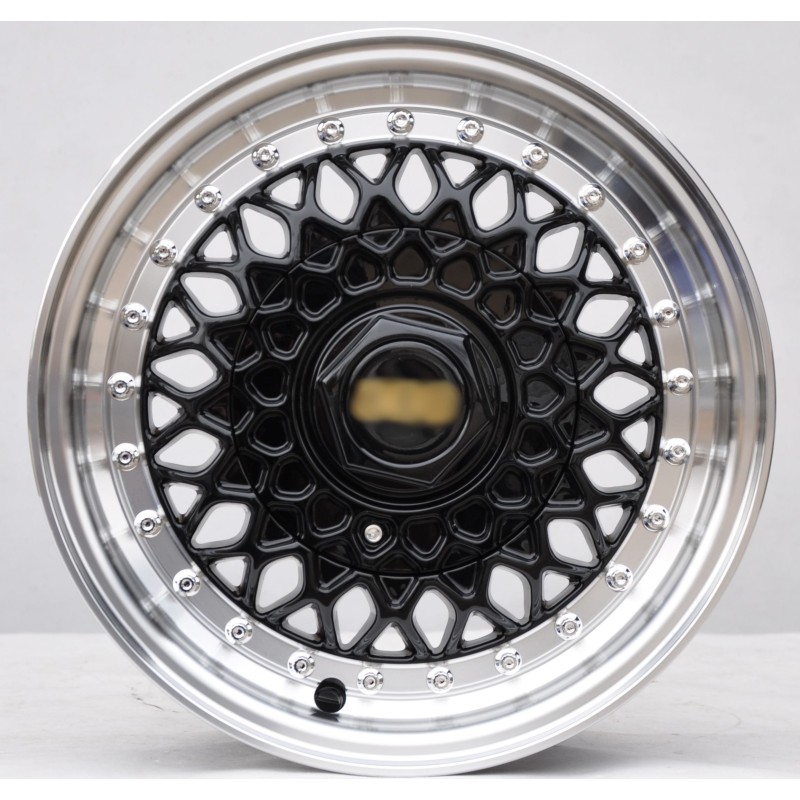 cerchi in lega replica BBS gloss black 14″ 4×100 canale 6.5 ET 35 - immagine 2
