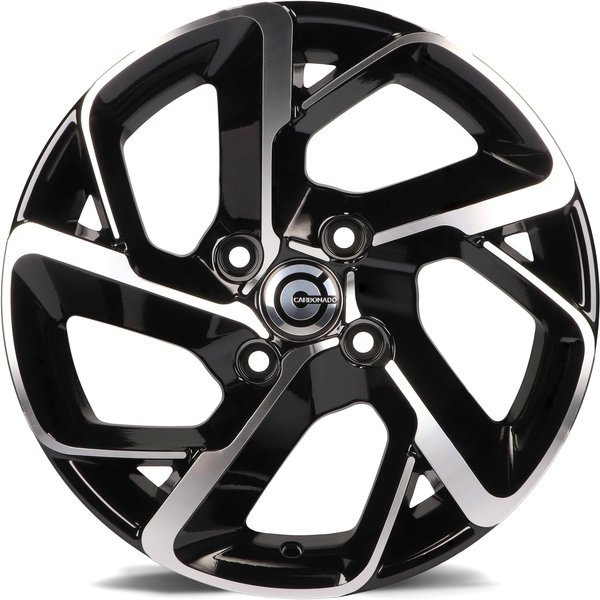 cerchi in lega Carbonado Nantes black front polished 15" 4x108 canale 6,5 ET 25 - immagine 2