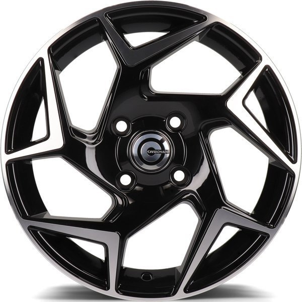 cerchi in lega Carbonado Clipper black front polished 15" 4x108 canale 6,5 ET 40 - immagine 3