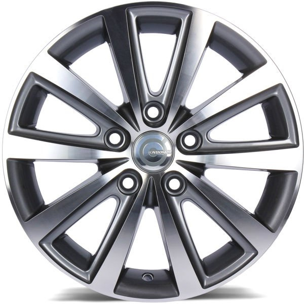cerchi in lega Carbonado Madrid anthracite front polished 15" 5x100 canale 6 ET 38 - immagine 2