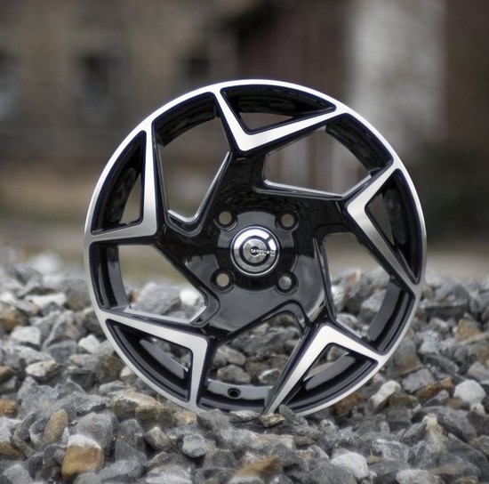 cerchi in lega Carbonado Clipper black front polished 15" 4x108 canale 6,5 ET 40 - immagine 2