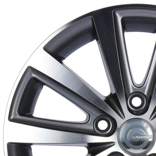 cerchi in lega Carbonado Madrid anthracite front polished 15" 5x100 canale 6 ET 38 - immagine 4