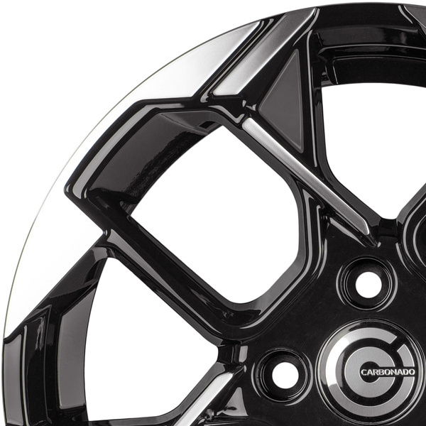 cerchi in lega Carbonado Zombie black front polished 15" 4x100 canale 6 ET 40 - immagine 3