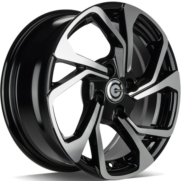 cerchi in lega Carbonado Swift black front polished 15″ 4×100 canale 6,5 ET 35 - immagine 2