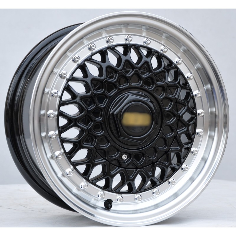 cerchi in lega replica BBS gloss black 14″ 4×100 canale 6.5 ET 35 - immagine 3